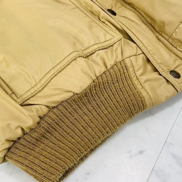 LONDON FOG Bomber Jacket Men 44R Camel Tan Quilted Lining Vintage 70s GUC - Picture 7 of 12